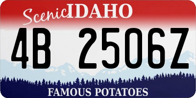 ID license plate 4B2506Z