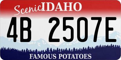ID license plate 4B2507E
