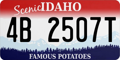 ID license plate 4B2507T