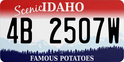 ID license plate 4B2507W