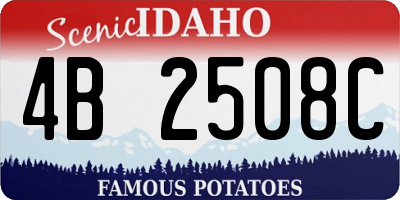 ID license plate 4B2508C