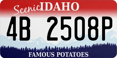 ID license plate 4B2508P