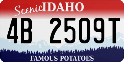 ID license plate 4B2509T