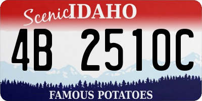 ID license plate 4B2510C