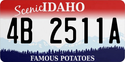 ID license plate 4B2511A