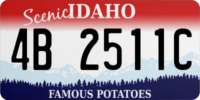 ID license plate 4B2511C