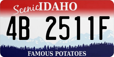 ID license plate 4B2511F