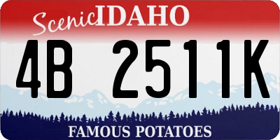 ID license plate 4B2511K
