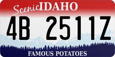ID license plate 4B2511Z