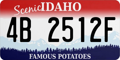 ID license plate 4B2512F