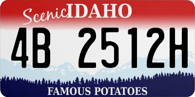 ID license plate 4B2512H