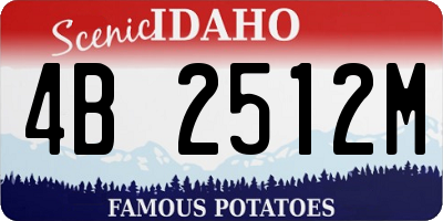 ID license plate 4B2512M