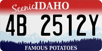 ID license plate 4B2512Y