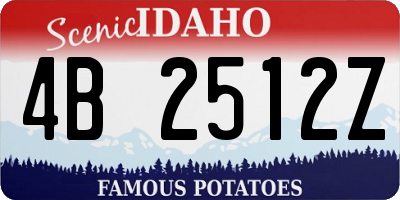ID license plate 4B2512Z