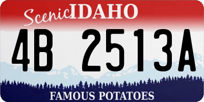 ID license plate 4B2513A