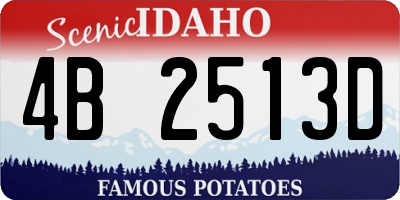 ID license plate 4B2513D