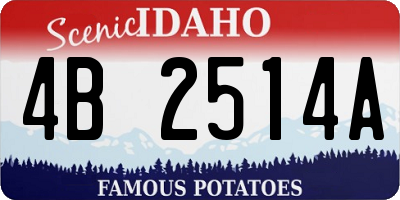 ID license plate 4B2514A