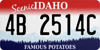 ID license plate 4B2514C