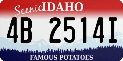 ID license plate 4B2514I