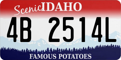 ID license plate 4B2514L