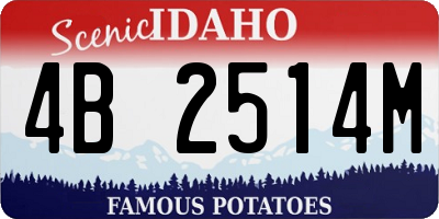 ID license plate 4B2514M