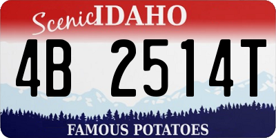 ID license plate 4B2514T