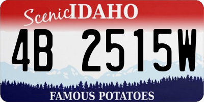 ID license plate 4B2515W