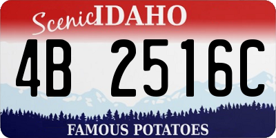 ID license plate 4B2516C