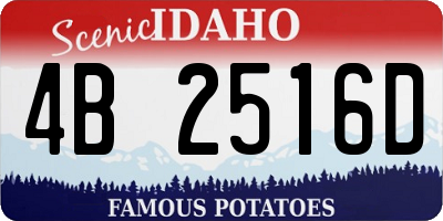 ID license plate 4B2516D