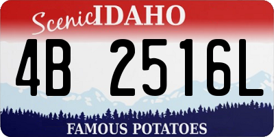 ID license plate 4B2516L