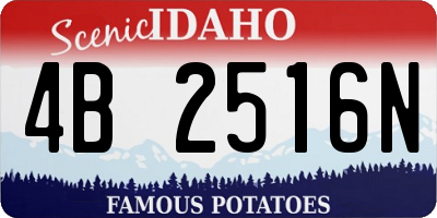 ID license plate 4B2516N