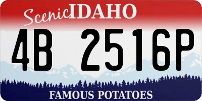 ID license plate 4B2516P