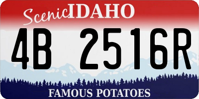 ID license plate 4B2516R
