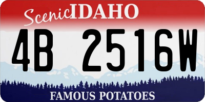 ID license plate 4B2516W