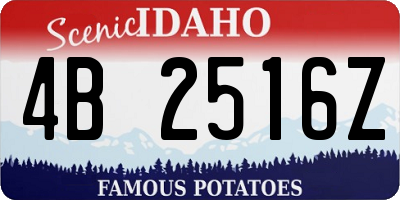 ID license plate 4B2516Z