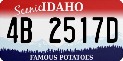 ID license plate 4B2517D