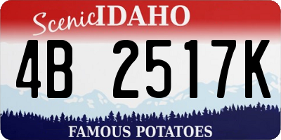 ID license plate 4B2517K