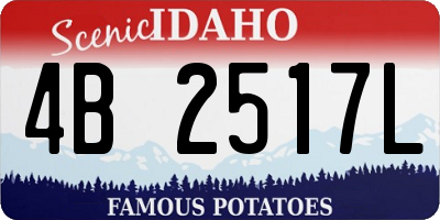 ID license plate 4B2517L