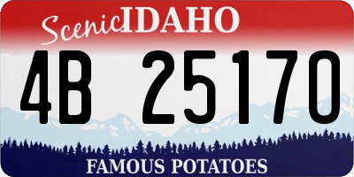 ID license plate 4B2517O