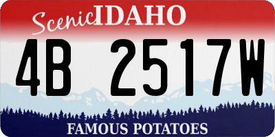 ID license plate 4B2517W
