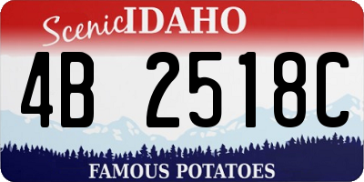 ID license plate 4B2518C