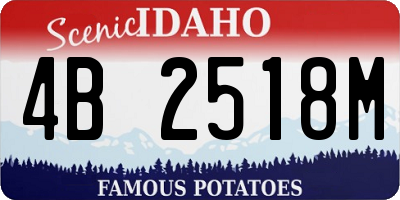 ID license plate 4B2518M