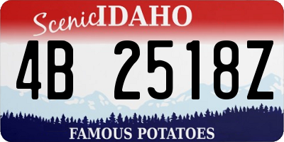 ID license plate 4B2518Z