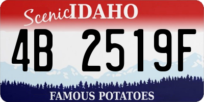 ID license plate 4B2519F