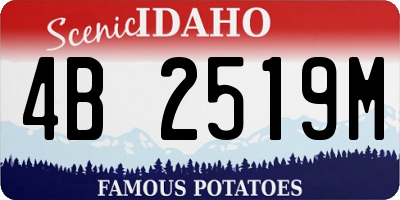 ID license plate 4B2519M