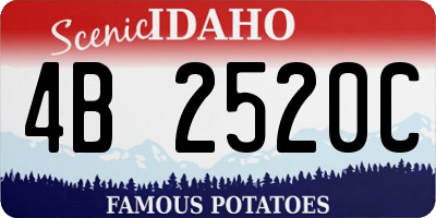 ID license plate 4B2520C