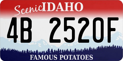 ID license plate 4B2520F