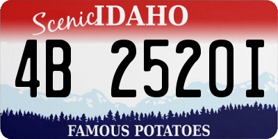 ID license plate 4B2520I