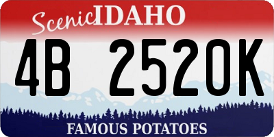 ID license plate 4B2520K