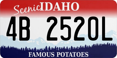 ID license plate 4B2520L
